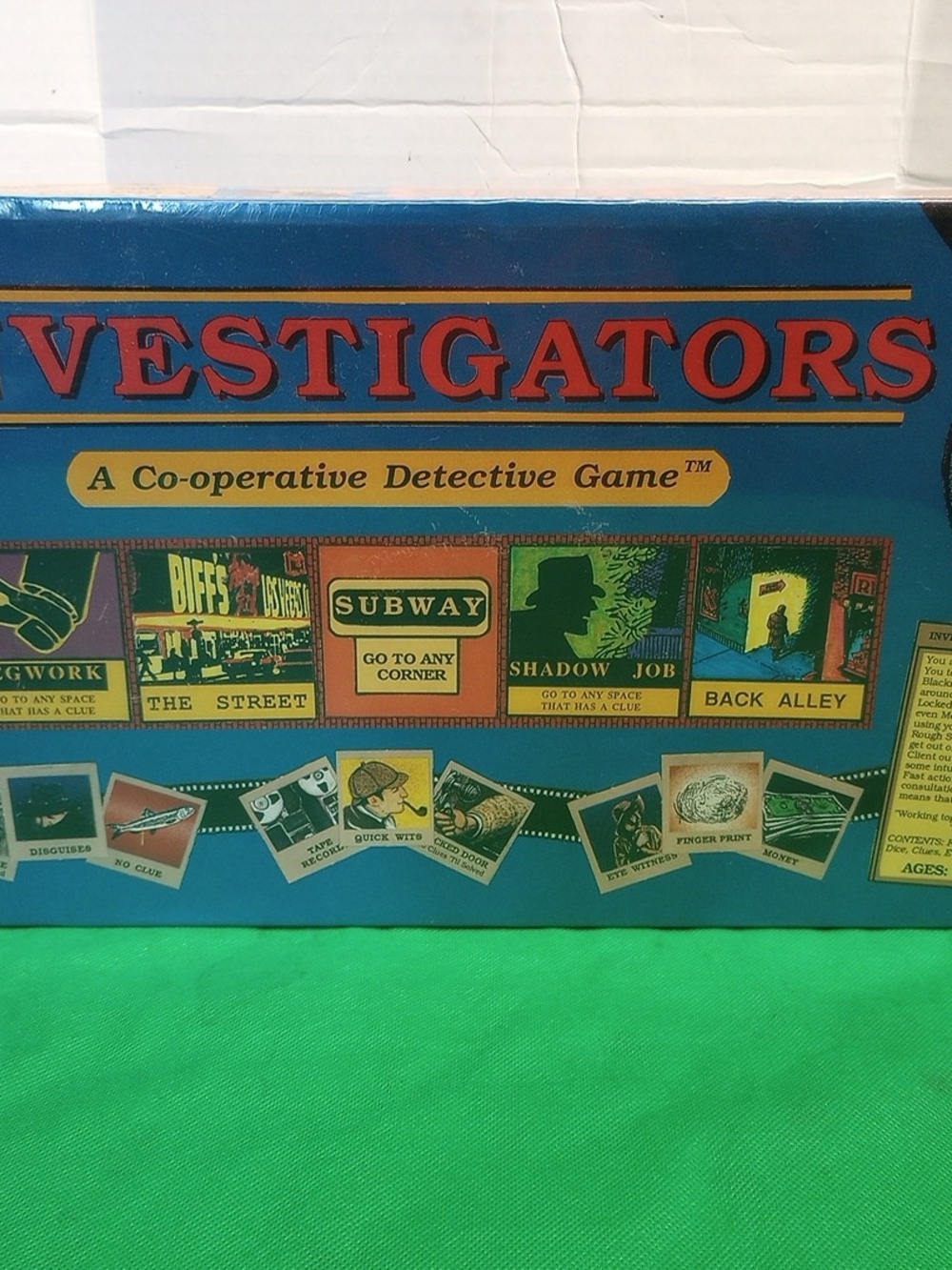 Investigators A Co-operative Detective Board Game 1989 Family Pastimes